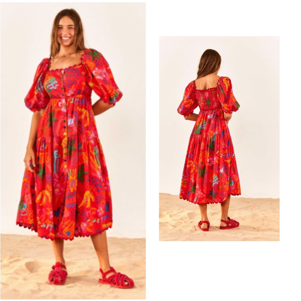 Farm Rio women’s good vibes midi dress